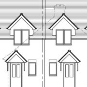 Proposed plans for houses that would replace two bungalows on Fernbank Road in North Ascot