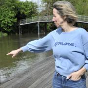 Catherine Abbott 'regularly' sees raw sewage in the river Loddon from her garden