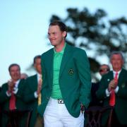 A smiling Danny Willett dons the Green Jacket after winning last year's Masters. Picture: David Cannon/Getty Images.