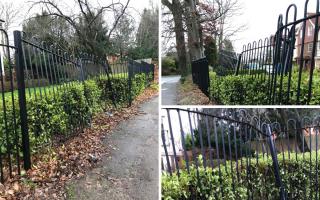 Railings at the junction of Rectory Road and Wiltshire Road in Wokingham which have been crashed into. Credit: Councillor Rachel Burgess