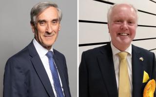 Conservative MP John Redwood (left) and Liberal Democrat councillor Clive Jones