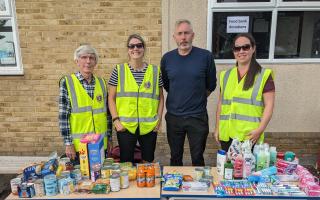 Bracknell Lions Club joined Wildridings Primary School to collect items for local foodbank