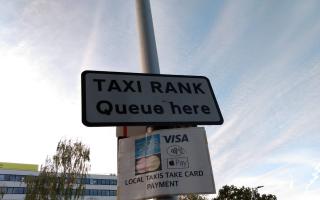 The taxi rank at Bracknell train station