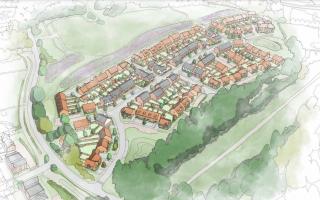 A sketch of what the 135 homes added to the Berkshire village could look like.
