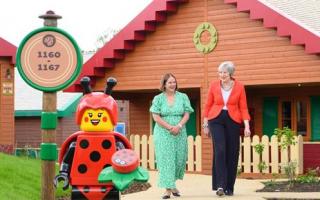 Former prime minister Theresa May goes to LEGOLAND